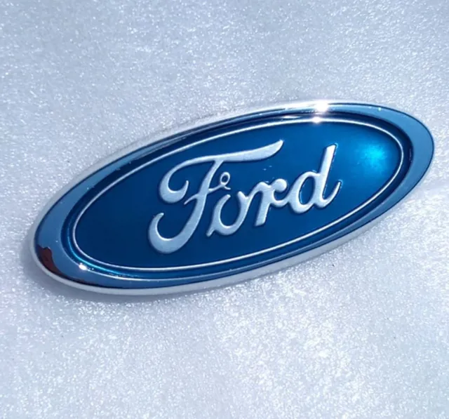 Logo Ford Emblème Capot coffre 150mm x60 mm Chrome Bleu Focus C-max Kuga 968972