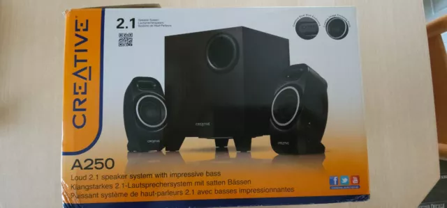 PC-Lautsprecher-Set 2.1 Creative A250, guter Zustand mit Gebrauchsspuren