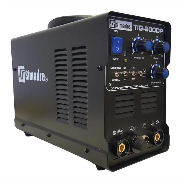 SIMADRE TIG200DP 200A DC Pulse Welder – 110/220V TIG/MMA Inverter With Foot Pedal