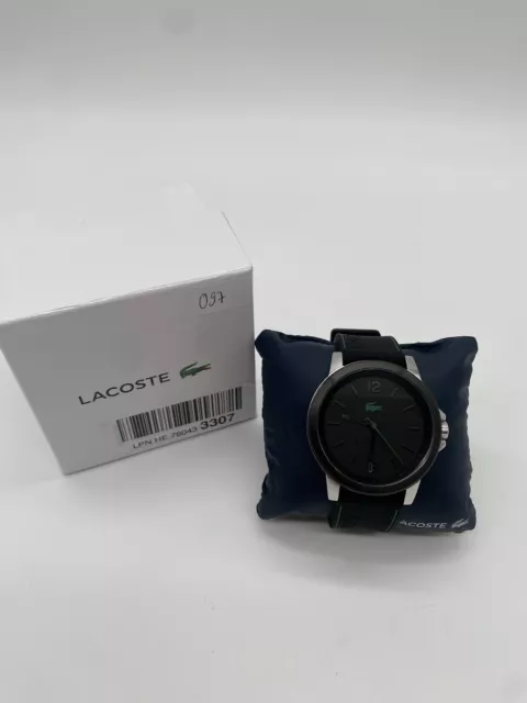 Lacoste Analog Quarzuhr für Herren mit Schwarzes Silikonarmband - 2011182