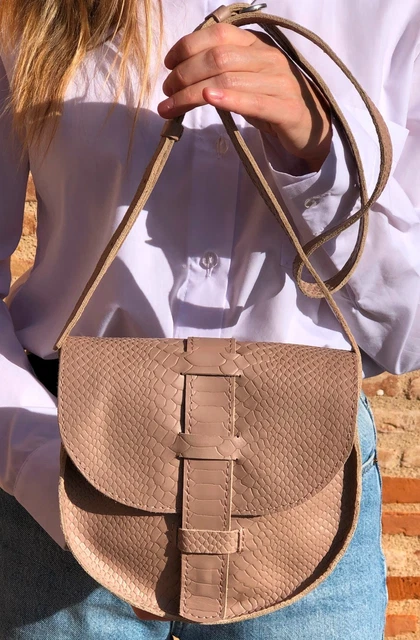 Pochette Chaîne 39 Cuir Fer Plat Sac à main Rose Courroie