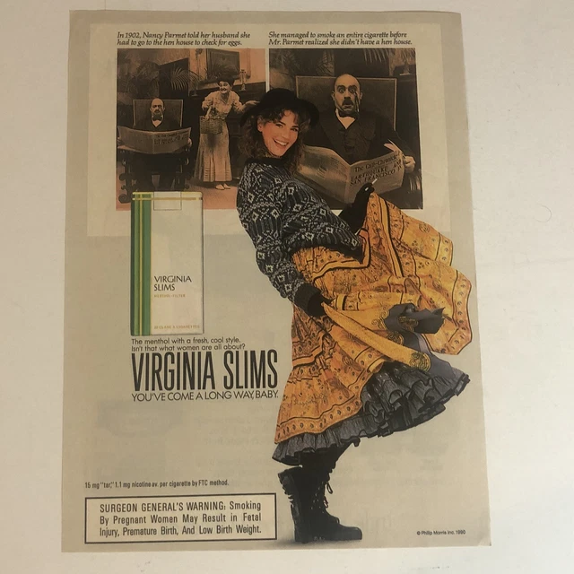1990 VIRGINIA SLIMS Print Ad Advertisement Vintage Pa2 £3.78 PicClick UK