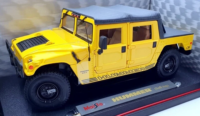 1:18 SCALE MAISTO HUMMER H2 SUV YELLOW SPECIAL EDITION DIECAST MODEL  COLLECTION