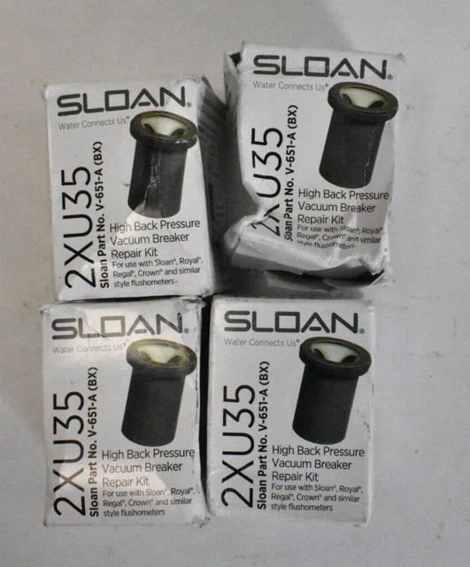 Sloan 2XU35 V-651-A High Back Pressure Vacuum Breaker Repair Kit Lot Of 4