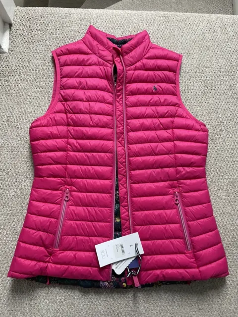 BNWT Fushia Pink JOULES Padded Snug Gilet Size 10 Next Day Dispatch rrp £54.95