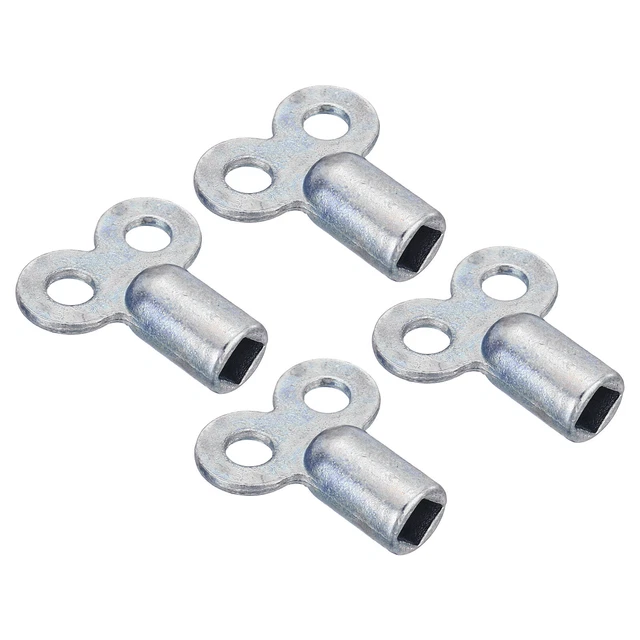 RADIATOR VALVE KEYS, 4 Pcs Square Socket Vent Air Wrench Double Hole