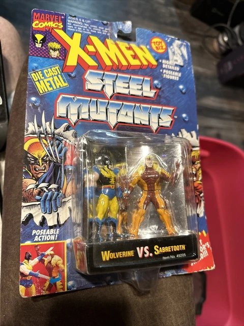 1994 Toybiz Marvel X-Men Steel Mutants Wolverine Vs Sabertooth