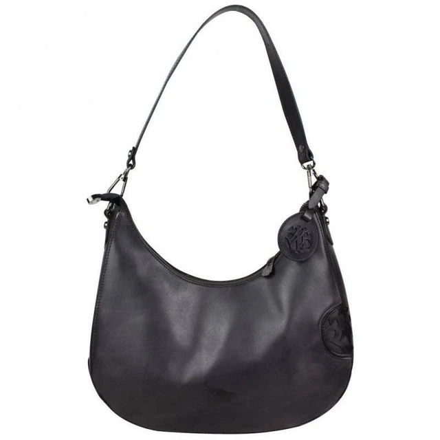 Sac demi-lune Arthur et Aston cuir vintage teinté main
