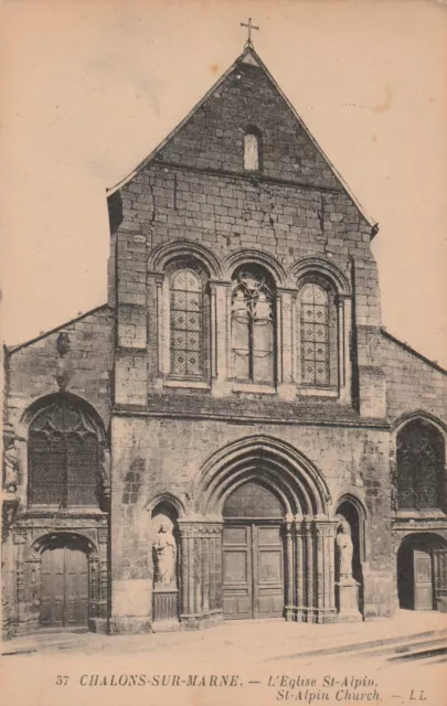 CPA 51 CHALONS sur MARNE L'Eglise St Alpin