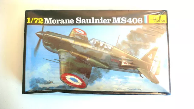 KIT HELLER   MORANE SAULNIER MS 406   1/72è   BOITE NOIRE ANNÉE 70   COMPLET