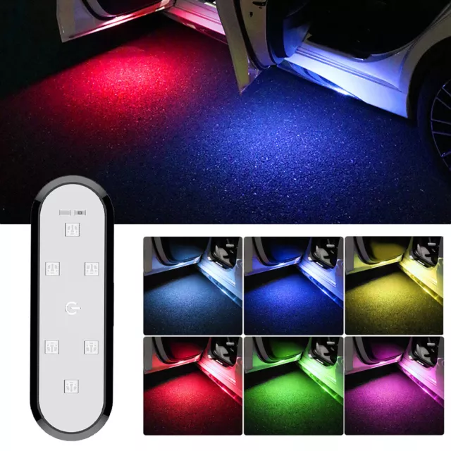 Led Car Door Light Interior USB Rechargeable Wireless Magnetic Switch Night Lamp