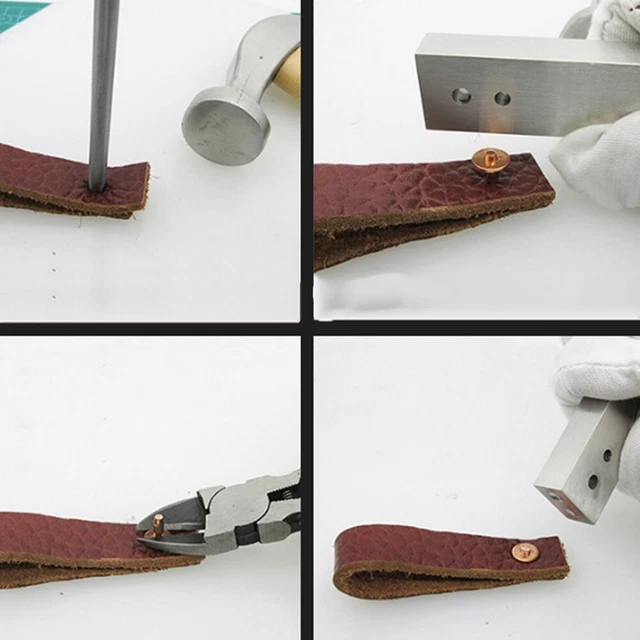 Permanent Good Quality Practical Leather Base Tool Leather Button Mount