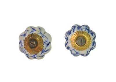 Pair Of Hand Painted Flower Design Ceramic Cabinet Knobs – ceramic Knob i24-212 2