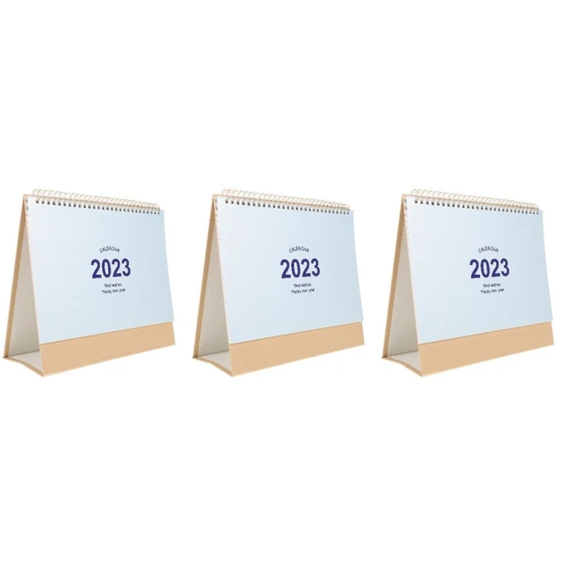3 Count Calendario Da Tavolo 2023 Autoportante Mini Tasca Ufficio