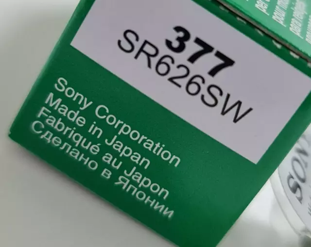 Sony Murata 377 V377 Knopfzelle Uhren-Batterie SR66 SR626 AG4 SR626SW ÖZEN SAAT