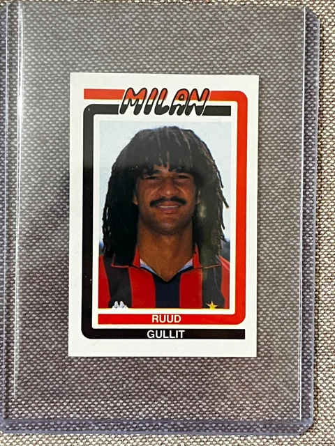 STICKER RUUD GULLIT MILAN # 190 CALCIO 93 EUROFLASH FIGURINE MINT TOPLOADER