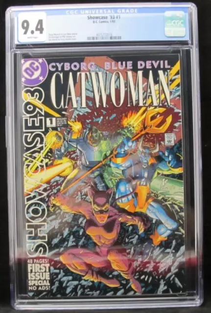 SHOWCASE '93 #1 Catwoman Cyborb Blue Cyborg CGC 9.4 NM DC Comic 1993