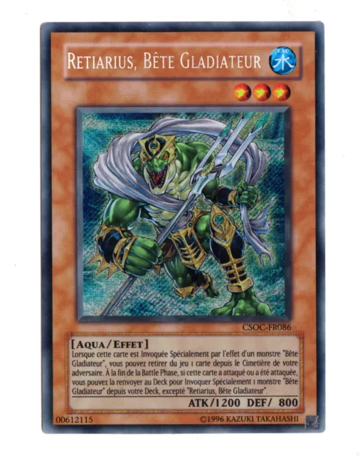 Carte Yu-Gi-Oh! - Retiarius, Bête Gladiateur - CSOC-FR086    © 1996