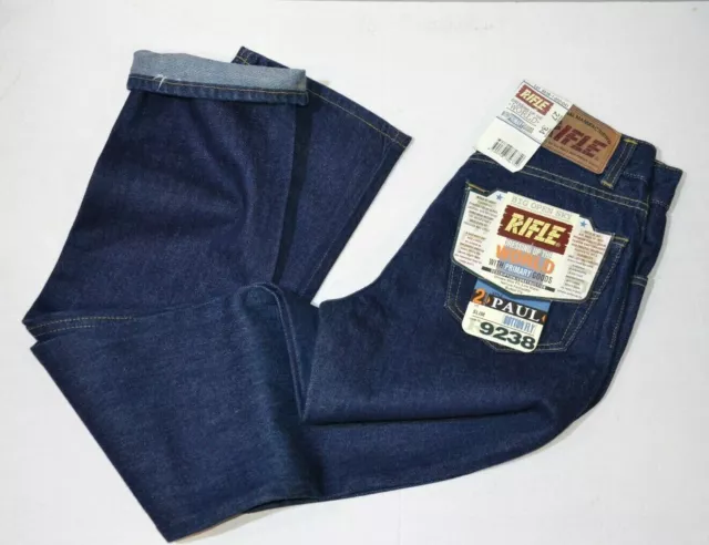 Jeans Rifle scuro, 9238 modello uomo, diritto chiusura bottone