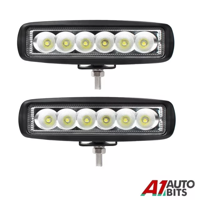 12-24v 6 Led Drl Slim Daytime Running Fog Day Driving Light x2 Car Tail Reverse