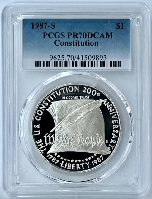 1987-S US Constitution $1 Commemorative Coin PCGS PF70DCAM 200 Anniversary
