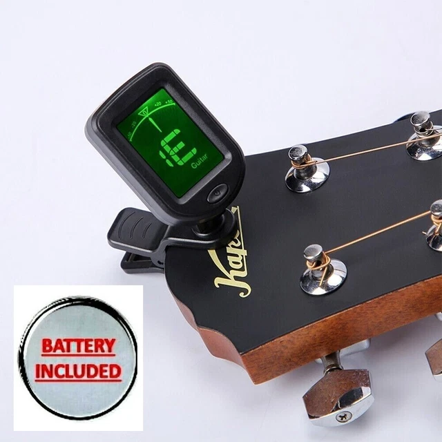 CLIP-ON LCD  Digital Chromatic Guitar Tuner - For Guitar, bass, Ukulele, Violin