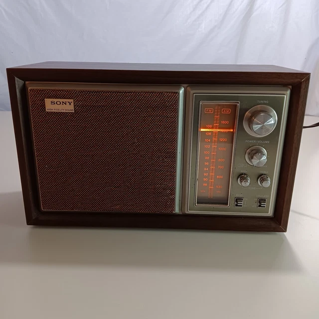 VINTAGE SONY TABLETOP Radio Model ICF-9550W High Fidelity Sound AM/FM ...