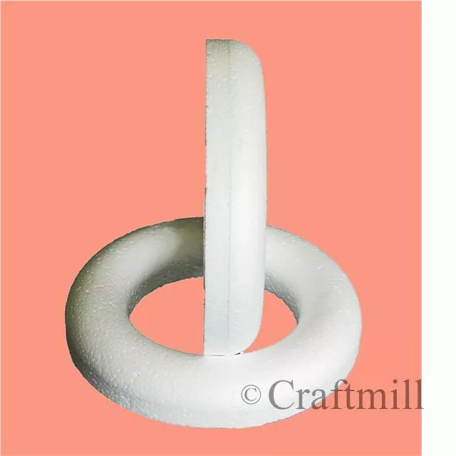 12cm-35cm Polystyrene HALF round rounded Rings Wreaths Garland Christmas Florist