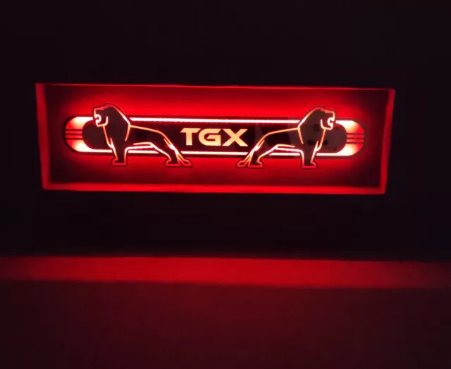 MAN TGX LED Spiegel LKW Truckerschild Leuchtschilder Rückwandschilder M02-RED