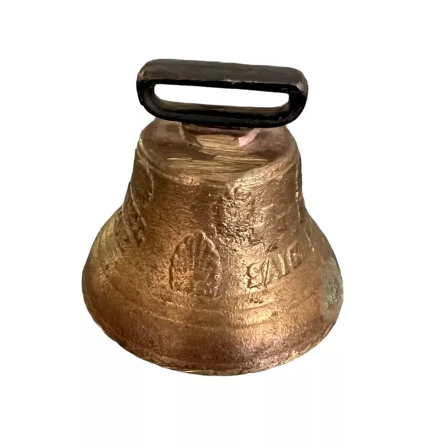 Antique Brass Bronze Bell 1878 Saignelegier- Chiantel Fondeur Swiss 3" Diameter