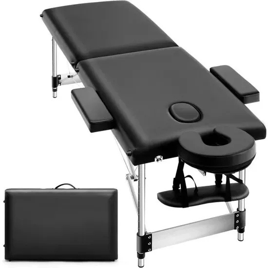 Table de Massage Pliante - 2 Section - 62 x 186cm - Lit de Massage - Aluminium