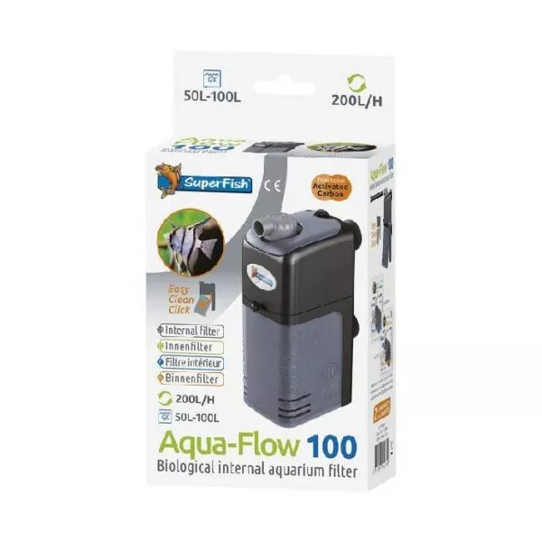 Superfish Aqua Flow 100 Internal Filter Fish Tank Aquarium up to 100L 200L/H