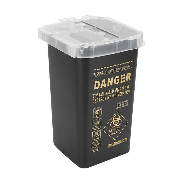 Plastic Disposable Blade Cutter Tattoo Needle Container Collector Waste Box( Gip
