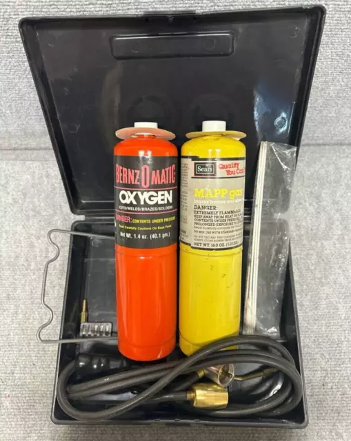 BernzOmatic Cutting Welding Brazing Kit With Oxygen Mapp Torch Not Tested