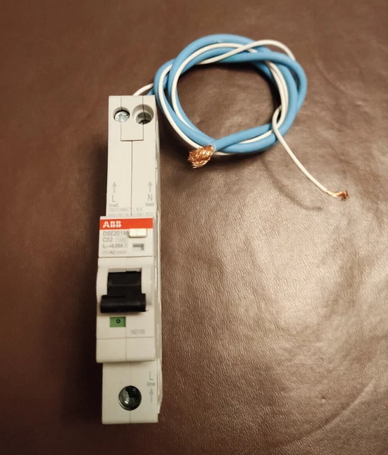 FUSEBOX 50A RCBO Palo Singolo Curva B Tipo 30ma 6ka B50 EUR 11,62 - Foto 7