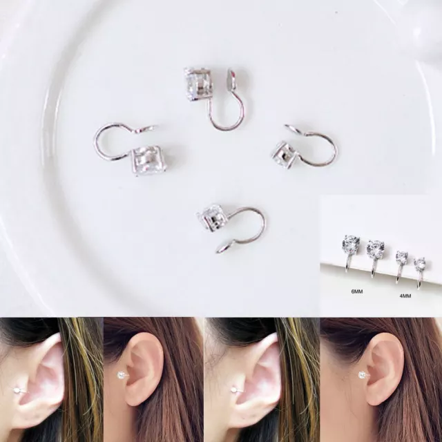 No Pierced Jewelry Pearl Ear Cuff Tragus Earrings Zircon Ear Cuff Non Piercing
