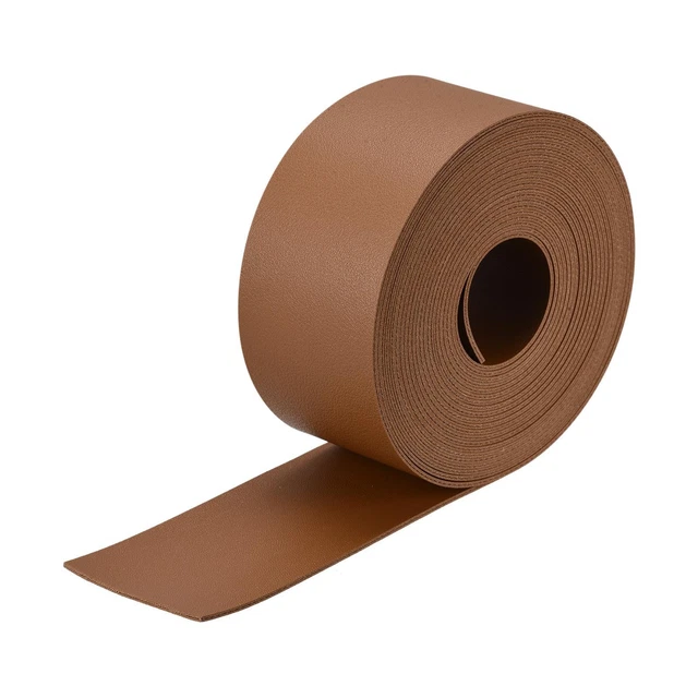 Imitación Cuero Tira Cuero Correa Doble Cara 500cm x 5cm Claro Marrón para DIY