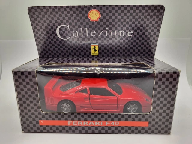 Shell F40 MAISTO SHELL COLLEZIONE Ferrari F40 / Scale 1:39 / Red colour / BOXED ...