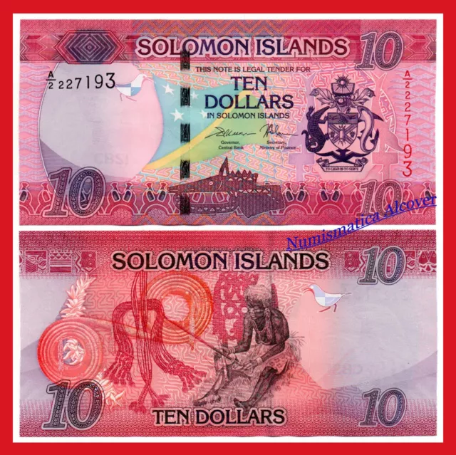 SOLOMON SALOMON ISLANDS 10 Dollars dolares 2017 Pick 33  SC / UNC