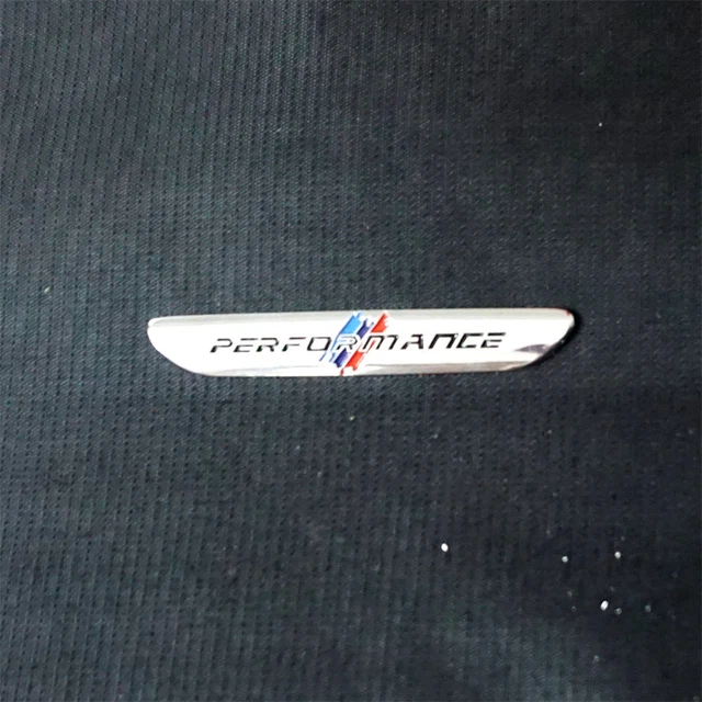 1x Chrome PERFORMANCE M Metal Decal Badge Sticker Emblem Car Engine Power Xdrive