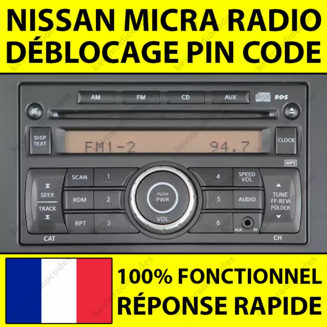 ✅Nissan Micra Cd Autoradio Clarion Déblocage Pin Code Pour Tous Modèles✅