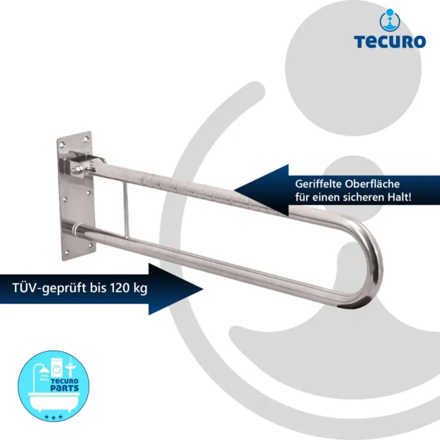 tecuro 1000 Massiver Klappgriff in Bügelform -Länge 850 mm- TÜV-geprüft bis 120
