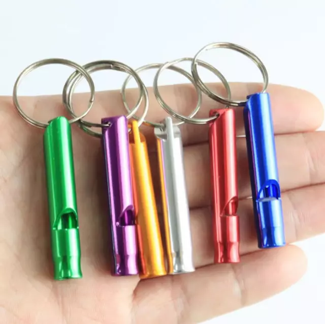 Whistle Emergency Key Ring Metal Loud Sports Football Referee Keychain