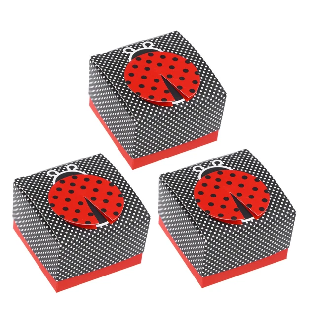 30 pz scatole di caramelle personalità coccinella scatole regalo decorate cioccolato