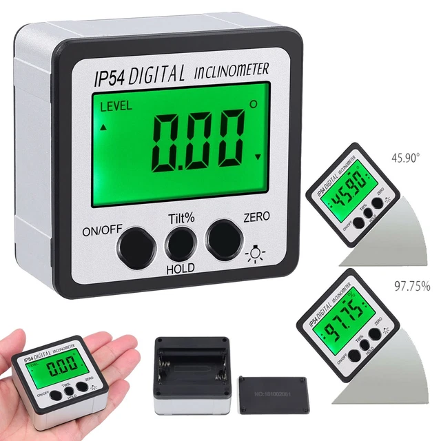 Digital LCD Protractor Gauge Level Box Angle Meter Finder Inclinometer Magnetic