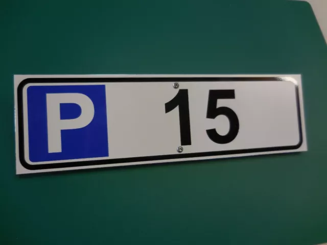 Parkplatzschild PrivatparkStellplätze Nummern/Text nach Angabe  Größe 270x80 mm