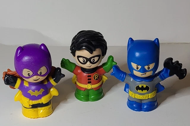 fisher price little people super heroes batman robin Batgirl lot of 3