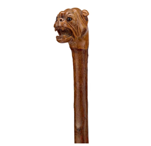 Walking Stick hand-carved walking stick And Snarling Dog Cane Replica Cane
