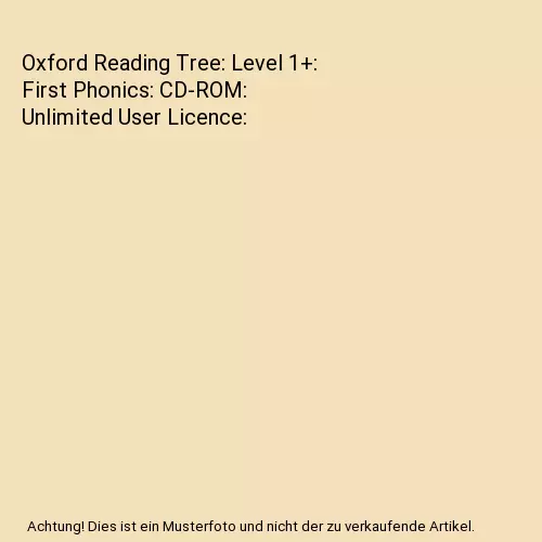 Oxford Reading Tree: Level 1+: First Phonics: CD-ROM: Unlimited User Licence