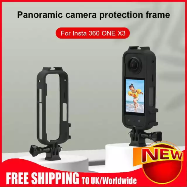Camera Border Holder Shockproof Frame Cage with 1/4 Adapter for Insta360 ONE X3